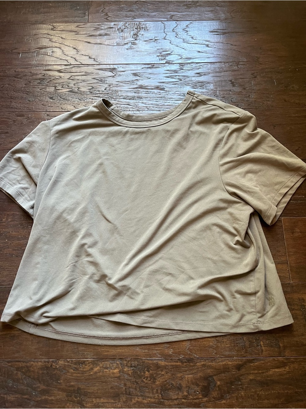 all in motion Short Sleeve  Top in Taupe